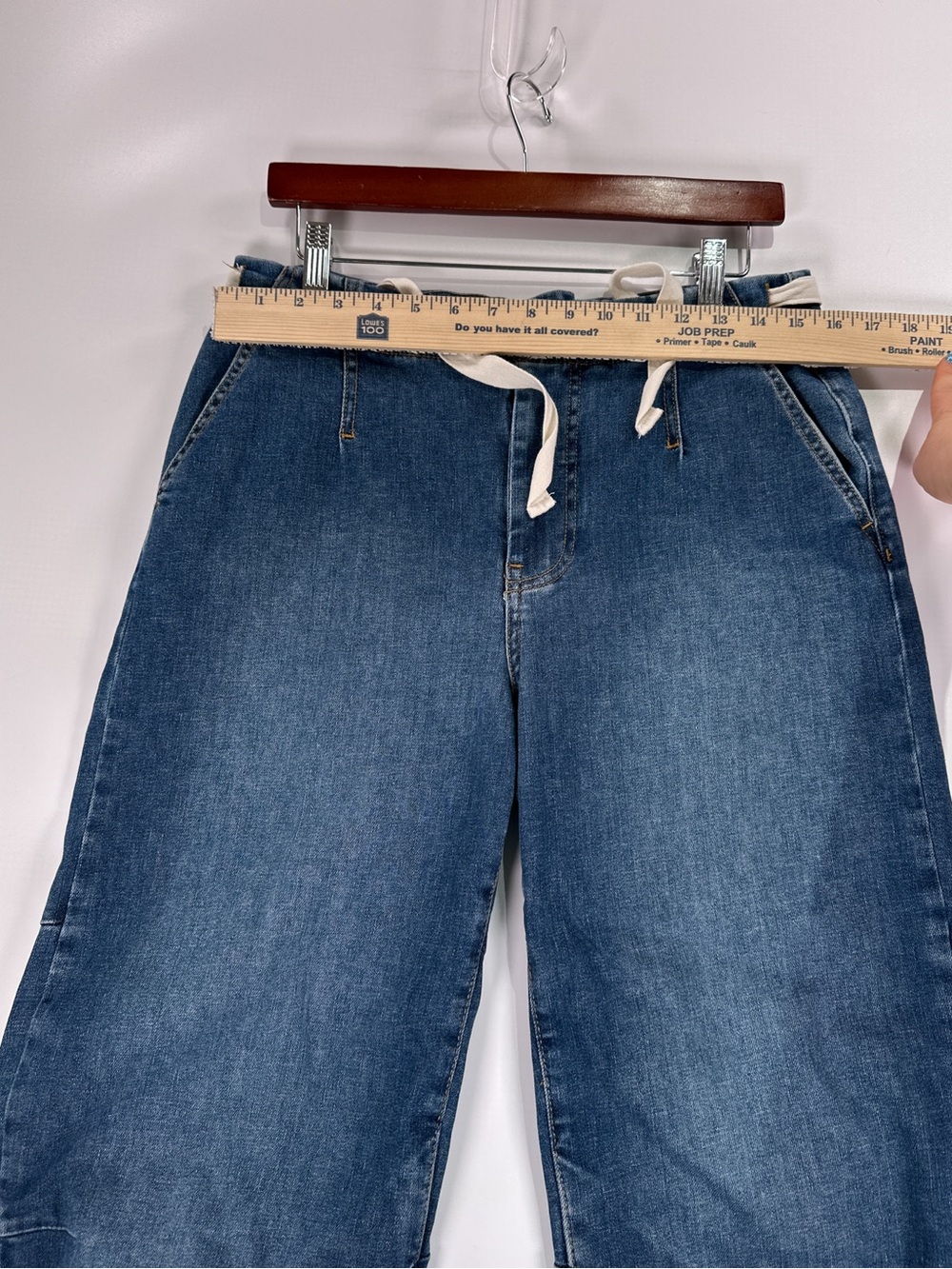 Pilcro and the Letterpress High Rise Wide Leg Barrel Drawstring Jeans Blue 28 - Picture 9 of 12